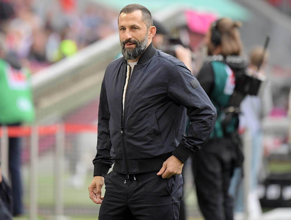 20.05.2023, xemx, Fussball 1.Bundesliga, FC Bayern Muenchen - RB Leipzig emspor, v.l. Sportvorstand Hasan Salihamidzic FC Bayern Muenchen DFL/DFB REGULATIONS PROHIBIT ANY USE OF PHOTOGRAPHS as IMAGE SEQUENCES and/or QUASI-VIDEO Muenchen *** 20 05 2023, xemx, Football 1 Bundesliga, FC Bayern Muenchen RB Leipzig emspor, v l Sports Director Hasan Salihamidzic FC Bayern Muenchen DFL DFB REGULATES PROHIBIT ANY USE OF PHOTOGRAPHS as IMAGE SEQUENCES and or QUASI VIDEO Muenchen