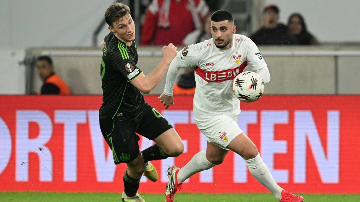 VfB-Stürmer Deniz Undav im Laufduell