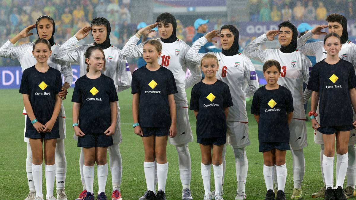 Irans Nationalteam vor dem Spiel gegen Australien