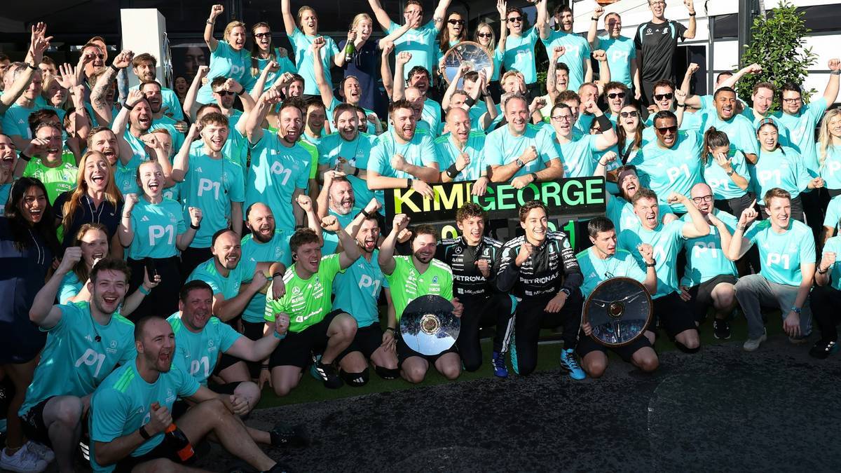 Großer Jubel bei Mercedes