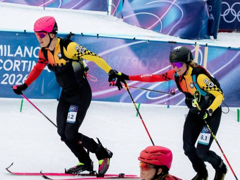 Tatjana Paller (r.) und Finn Hösch bei Olympia in Bormio