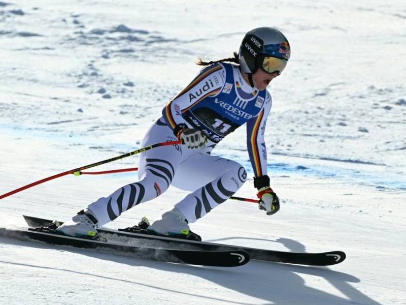 Emma Aicher auf der Piste La Volata in Val di Fassa