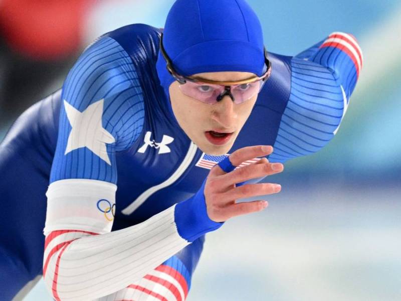 Jordan Stolz auf dem Weg zum WM-Titel