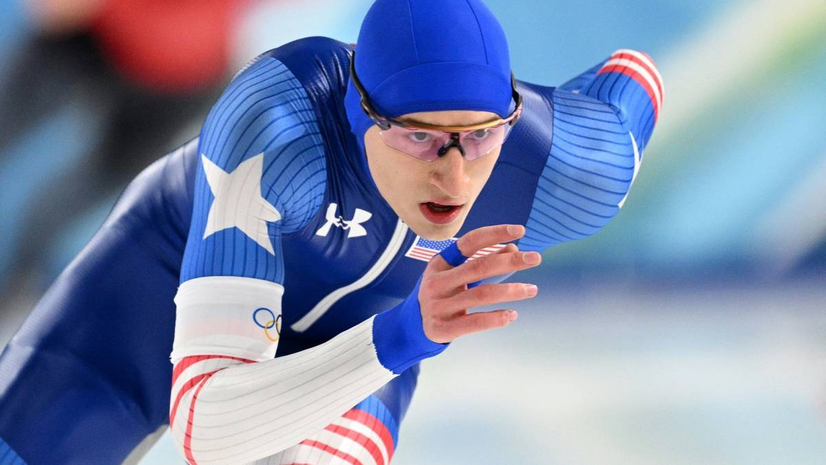 Jordan Stolz auf dem Weg zum WM-Titel