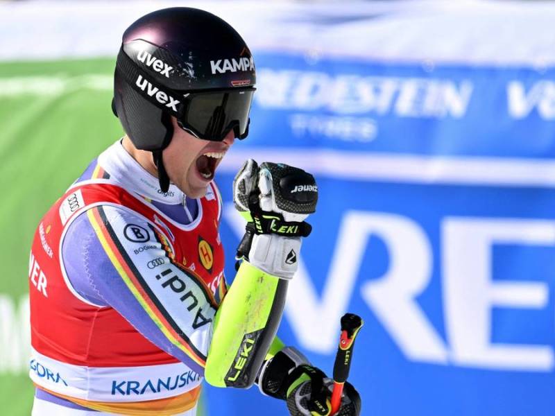 Anton Grammel nach dem zweiten Lauf in Kranjska Gora