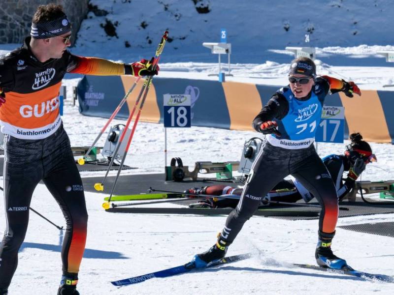 Leonie Walter (re.) mit Guide Christian Krasman