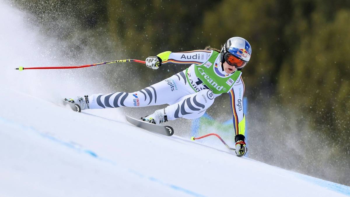 Emma Aicher beim Super-G in Soldeu