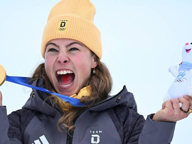 Daniela Maier bei ihrem Olympiasieg