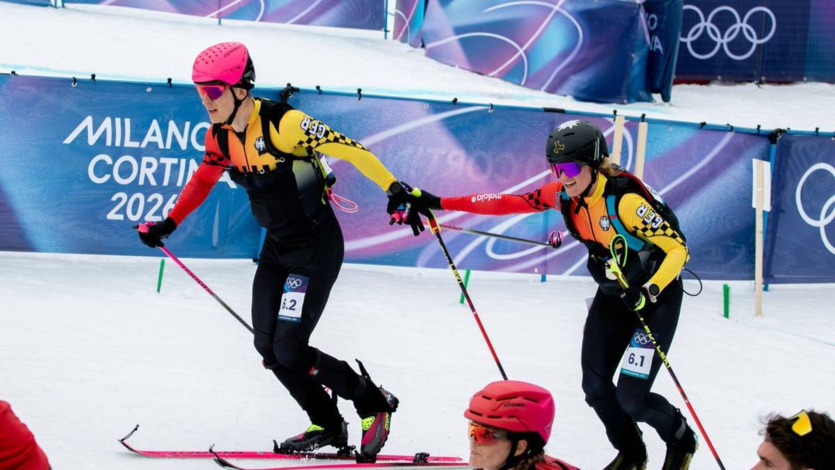Tatjana Paller (r.) und Finn Hösch bei Olympia in Bormio