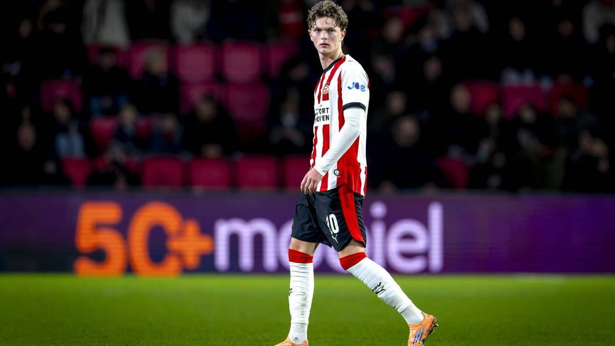 Paul Wanner im Trikot der PSV Eindhoven